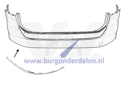 A2228851121 2228851121 W222 S-klasse Sierlijst Chroom Achterbumper Bumper Links